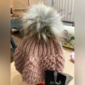 NWT BABO Knit Pom Pom Hat